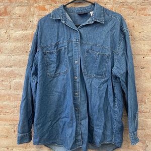 Faded Glory Denim Button Down Shirt